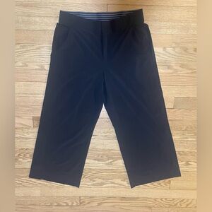 ATHLETA Black Wide Leg Track Yoga Travel Pants w/ Snaps - Sz 4